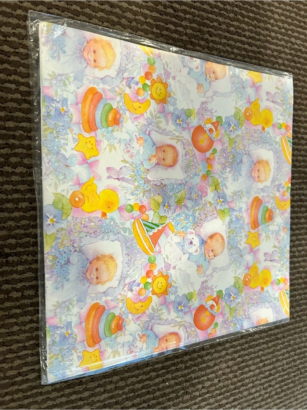 Vintage Robinson Baby Gift Wrap 7 Sealed Packs 14 Sheets